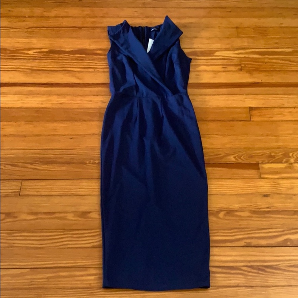 Navy midi dress